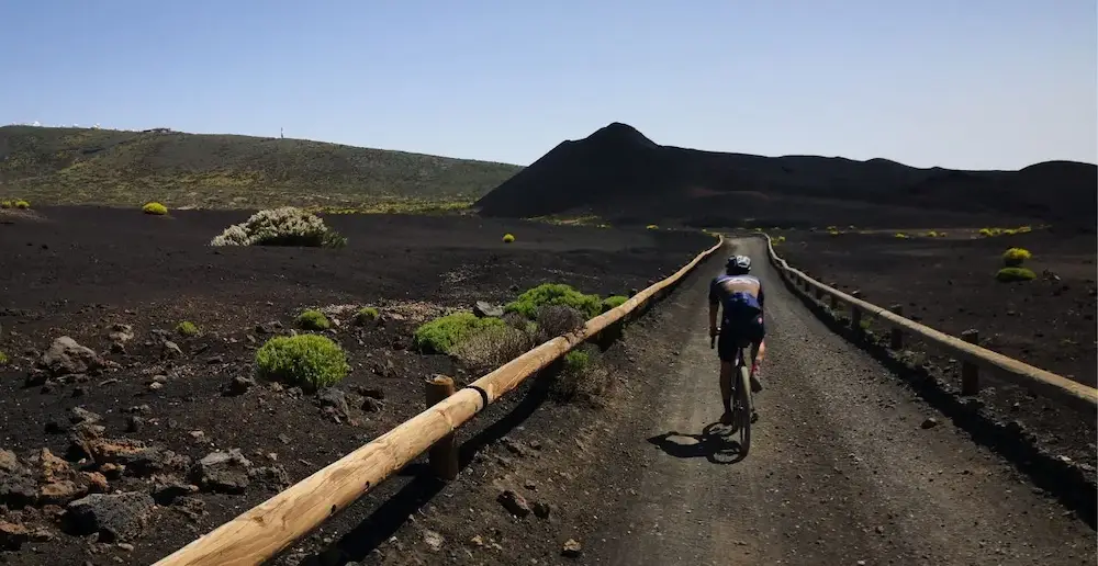 A remote and beautiful cycling path in Tenerife, accessible with our shuttle service